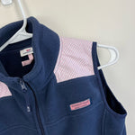 Load image into Gallery viewer, Vineyard Vines Girls Navy Blue Fleece Vest Medium 10-12
