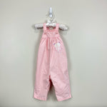 Load image into Gallery viewer, Vintage Healthtex Pink Striped Teddy Bear Overalls 24 Months USA
