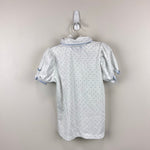 Load image into Gallery viewer, Vintage OshKosh B'gosh White Blue Polka Dot Blouse Shirt 4T USA
