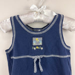 Load image into Gallery viewer, Vintage Gymboree In the Clouds 1999 Navy Flower Tank Romper Infant 6-12

