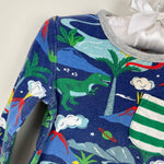 Load image into Gallery viewer, Mini Boden Long Sleeve Bodysuit Starboard Blue Dinos 18-24 Months
