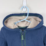 Load image into Gallery viewer, L.L. Bean Navy Sherpa Fleece Lined Hoodie Sweatshirt 2T
