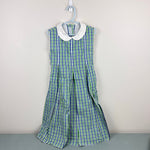Load image into Gallery viewer, Papo d'Anjo Sleeveless Blue Green Plaid Dress 8
