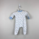 Load image into Gallery viewer, Magnolia Baby Tiny Tee Time Print Zip Footie Newborn
