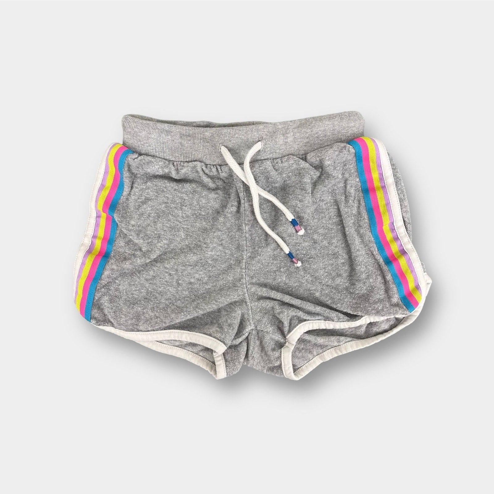 Mini Boden Retro Rainbow Towelling Shorts 8