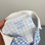 Load image into Gallery viewer, Ralph Lauren Gingham Soft Cotton Polo Shortall Romper Blue White 6 Months
