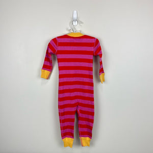 Hanna Andersson Pink Red Striped Pajamas 70 cm 6-12 Months NWT