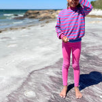 Load image into Gallery viewer, Vintage Izod Lacoste Pink &amp; Purple Striped Sweatshirt M
