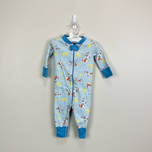 Hanna Andersson Blue Cow Jumping Over the Moon Pajamas 60 cm (6-9 Months)