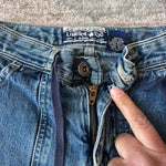 Load image into Gallery viewer, Vintage Y2K Limited Too Bootcut Cargo Tie Waist Blue Jeans 10
