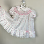 Load image into Gallery viewer, Polly Flinders Smocked White Dress 12 Months
