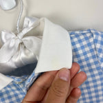 Load image into Gallery viewer, Ralph Lauren Gingham Soft Cotton Polo Shortall Romper Blue White 6 Months
