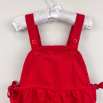 Load image into Gallery viewer, Vintage Popsicle Red Applique Bug Shortall Romper 3T

