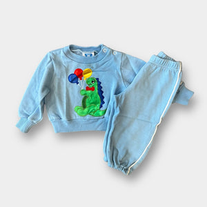 Vintage Joggles Party Dinosaur Sweatsuit 6-9 Months