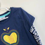 Load image into Gallery viewer, Hanna Andersson Navy Apple Applique Tee 130 cm 8
