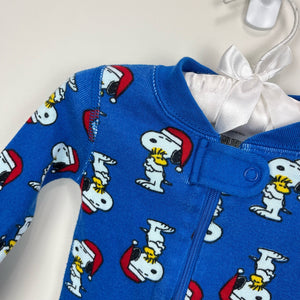 Hanna Andersson Snoopy Santa Pajamas 60 cm 3-6 Months