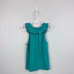 Load image into Gallery viewer, Mini Boden Charlie Pom Jersey Tank Top Green 7-8
