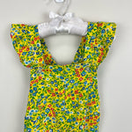 Load image into Gallery viewer, Vintage Alber Yellow Floral overalls 2T USA
