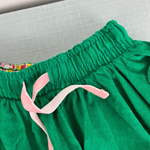 Mini Boden Woven Twirly Skirt Green Corduroy 2-3 NWOT