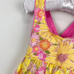 Load image into Gallery viewer, Vintage Y2K OshKosh B'gosh Yellow Pink Floral Sun Dress 2T
