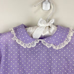 Load image into Gallery viewer, Vintage Polly Flinders Purple Polka Dot Dress 4T
