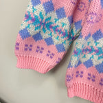 Load image into Gallery viewer, Vintage Picame Pink Fair Isle Sweater 10/12 USA
