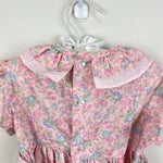 Load image into Gallery viewer, Vintage Polly Flinders Smocked Pink Floral Ruffle Dress 4T

