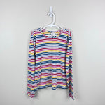 Load image into Gallery viewer, Hanna Andersson Long Sleeve Pima Cotton T-Shirt Rainbow Stripes 140 cm 10
