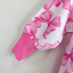 Load image into Gallery viewer, Vintage Dr. Denton Fleece Blanket Sleeper Pajamas Pink Bows 2T NWOT

