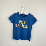 Load image into Gallery viewer, Mini Boden Short Sleeve Printed Graphic T-Shirt Blue Ice Cream 7-8
