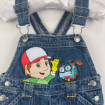 Load image into Gallery viewer, Vintage Y2K Disney Handy Manny Blue Jean Overalls 18 Months
