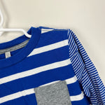 Load image into Gallery viewer, Joules Blue and White Striped Tee 5-6
