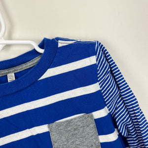 Joules Blue and White Striped Tee 5-6