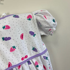 Vintage Baby Kisses Fruit Romper 3-6 Months