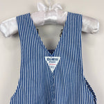 Load image into Gallery viewer, Vintage OshKosh B'gosh Blue Striped Overalls 18 Months
