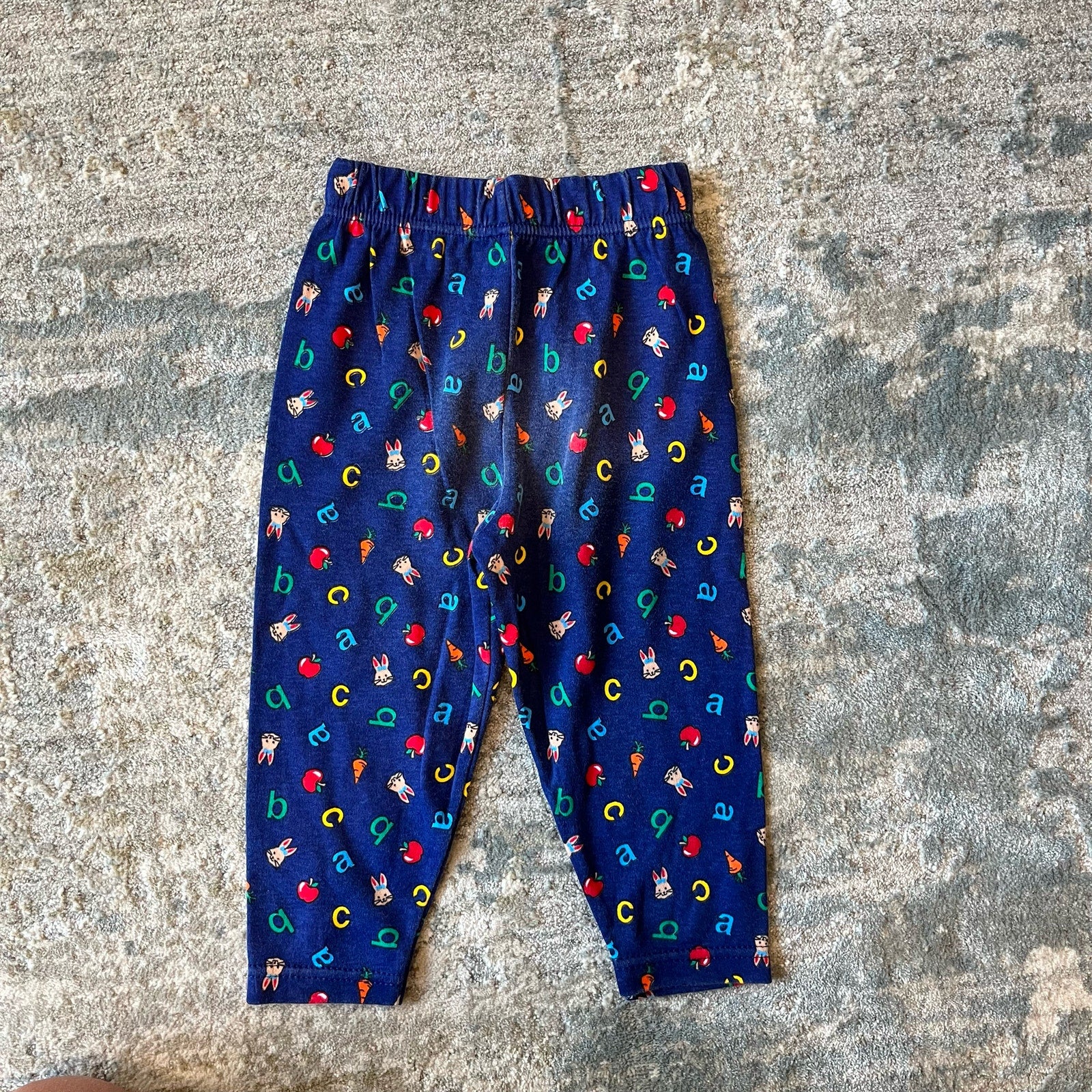 Vintage Healthtex Blue Alphabet Bunny Leggings 24 Months