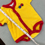 Load image into Gallery viewer, Simply Basic Yellow Tractor Bodysuit Romper 0-3 Months
