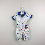 Load image into Gallery viewer, Vintage Fix It Shop Car Coverall Romper Baby Boy
