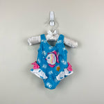 Load image into Gallery viewer, Baby Buns Blue Ruffle Fish Bathing Suit 3-6 Months
