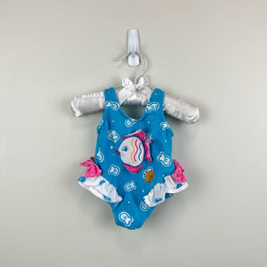 Baby Buns Blue Ruffle Fish Bathing Suit 3-6 Months