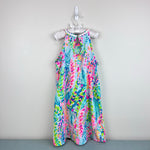 Load image into Gallery viewer, Lilly Pulitzer Girls Mini Pearl Soft Shift Dress Multi Catch the Wave 10
