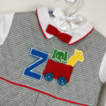 Load image into Gallery viewer, Vintage Original Chandler Zoo Train Outfit 6 Months USA
