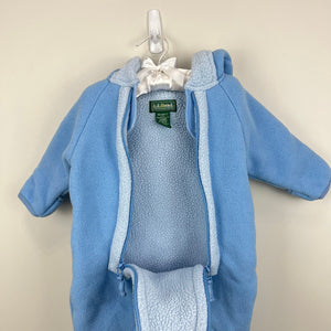 L.L. Light Bean Blue Fleece Bunting Snow Suit 3-6 Months