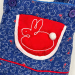 Load image into Gallery viewer, Vintage Thomas Quilted Blue Bunny Overalls 18 Months USA
