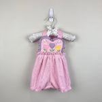 Load image into Gallery viewer, Vintage A Tiny Tots Original Pink Terry Sunsuit Flower Romper Baby Girl

