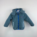 Load image into Gallery viewer, Patagonia Reversible Tribbles Hoody Jacket Blue Gray Stars 2T
