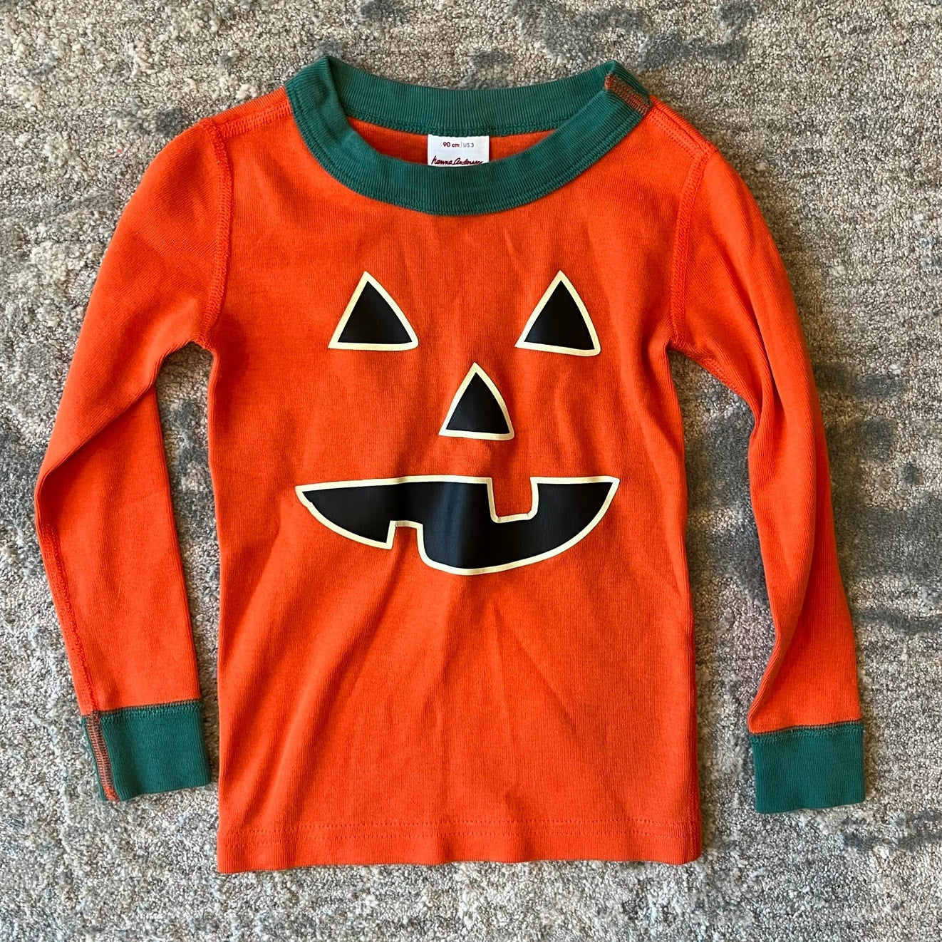 Hanna Andersson Happy Jack-O-Lantern Long John Pajamas 90 cm 3T