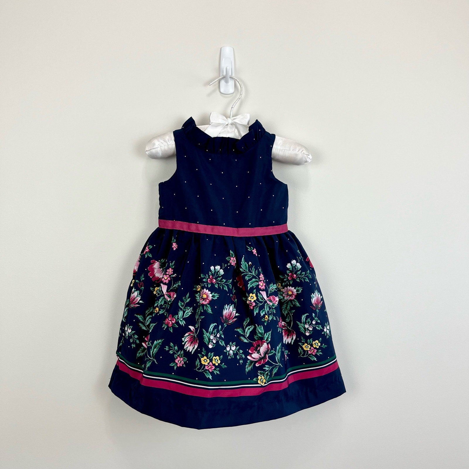 Janie and Jack Floral Border Dress 3-6 Months