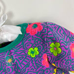 Load image into Gallery viewer, Vintage The Place Purple Floral Sweatshirt Dress M 12-18 Months
