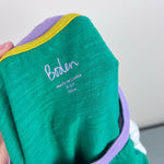 Load image into Gallery viewer, Mini Boden Raglan T-Shirt Applique Rainbow Stripes 11-12
